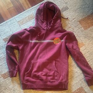 Santa Cruz Skateboards Men's Burgundy Hoodie